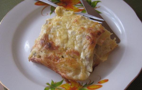 1-4-600x380 Лазанья с грибами и мясом