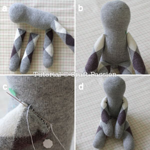 sew-sock-bunny-6 Ушастый зайчик из носков