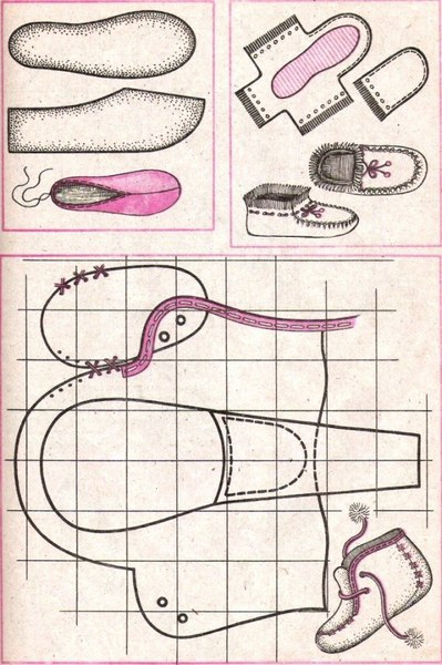 5986_7_s Тапочки своими руками. Выкройки